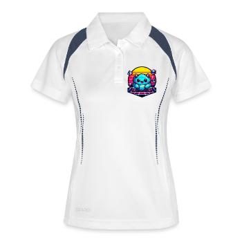 Neon fluffy monster - Women's Polo breathable - white/navy - Front