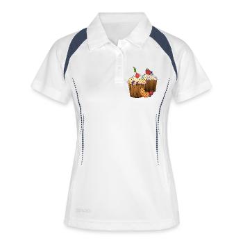 Gâteaux - Polo respirant Femme - blanc/marine - Devant