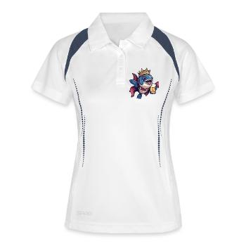 Piranha Fish Beer King - Women's Polo breathable - white/navy - Front