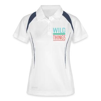 Wild Things Pastel Retro - Women's Polo breathable - white/navy - Front