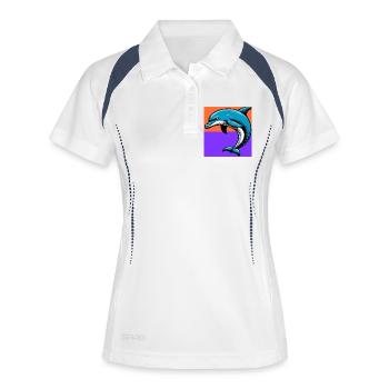 dauphin - Polo respirant Femme - blanc/marine - Devant