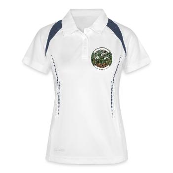 Snowdrops in the Art Nouveau Circle - Women's Polo breathable - white/navy - Front
