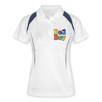 Be a Boy Multicolor - Frauen Polo atmungsaktiv - Weiß/Navy - Vorne