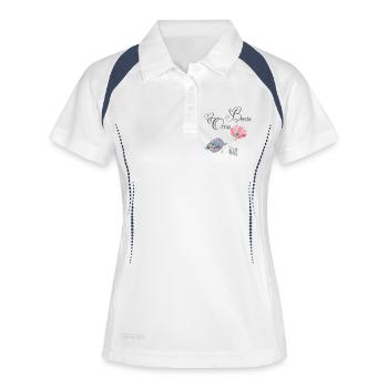 Beste Oma  - Frauen Polo atmungsaktiv - Weiß/Navy - Vorne