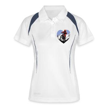 Mountain Bike Love - Women's Polo breathable - white/navy - Front