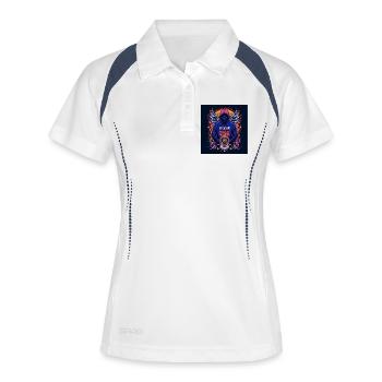 Sweat à capuche Heaven’s Gate avec ailes d’ange - Polo respirant Femme - blanc/marine - Devant