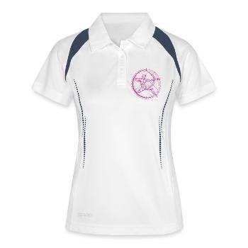 Signe du Sagittaire – But & Liberté - Polo respirant Femme - blanc/marine - Devant