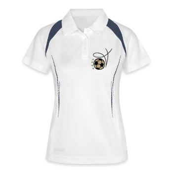 Football Germany - Women's Polo breathable - white/navy - Front