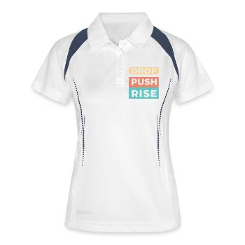 Drop Push Rise Pastel - Polo respirant Femme - blanc/marine - Devant