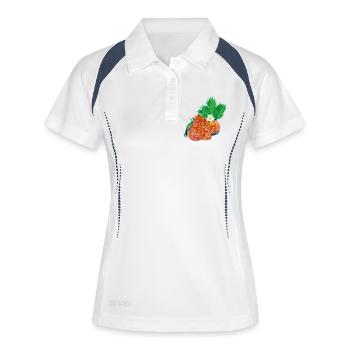 Art de la fraise - Polo respirant Femme - blanc/marine - Devant