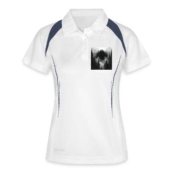 The watcher in the woods | Horror Shirt - Frauen Polo atmungsaktiv - Weiß/Navy - Vorne