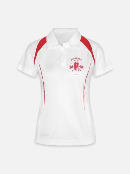California Malibu Surfing - Women's Polo breathable - white/navy