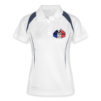 Mont Ventoux Finisher - Frauen Polo atmungsaktiv - Weiß/Navy - Vorne