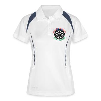 Funny Darts Sayings Darts Gifts - Women's Polo breathable - white/navy - Front