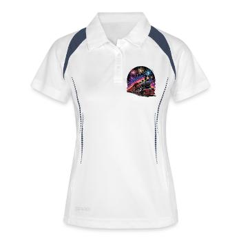 Steam Train Fireworks Night - Women's Polo breathable - white/navy - Front