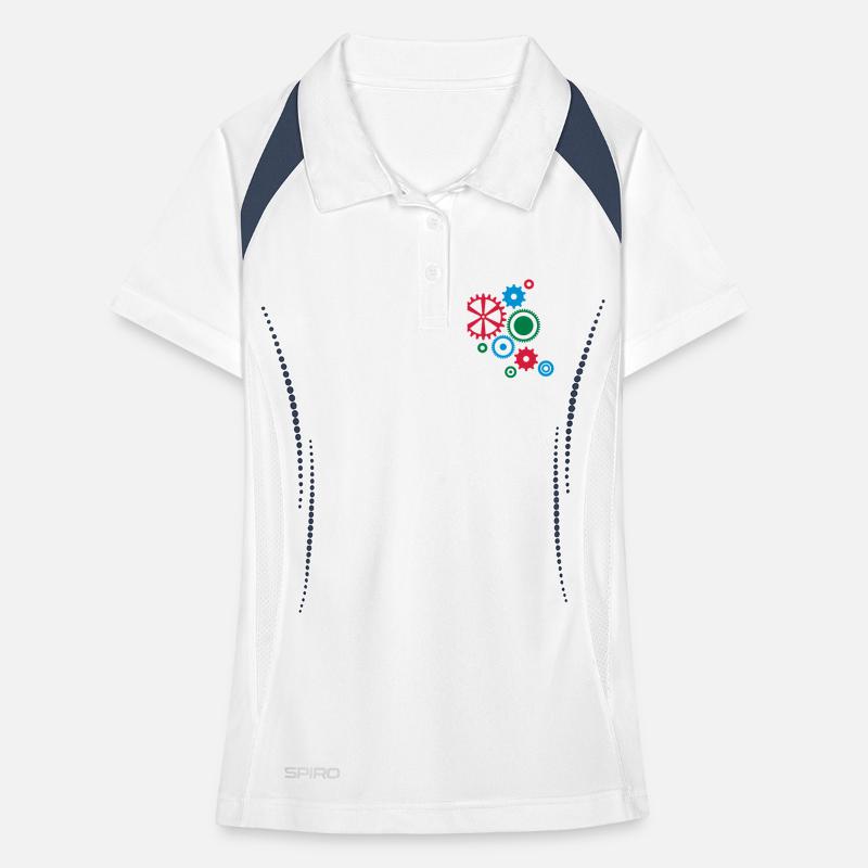 neuf roues d'engrenage dans différentes couleurs Polo respirant Femme