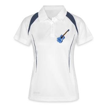 guitar - Women's Polo breathable - white/navy - Front