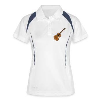 guitar - Women's Polo breathable - white/navy - Front