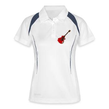 guitar - Women's Polo breathable - white/navy - Front