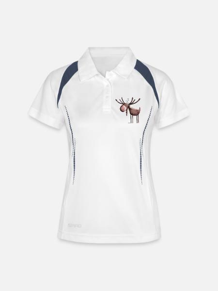 Big Elk - Women's Polo breathable - white/navy