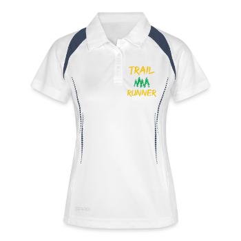 Trail Runner - Polo respirant Femme - blanc/marine - Devant