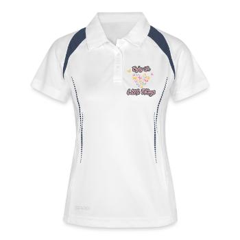 Profite de ces petites choses - Polo respirant Femme - blanc/marine - Devant