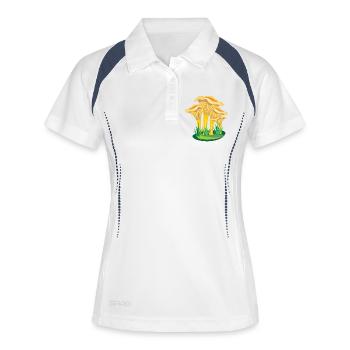 Pilze Pilze - Frauen Polo atmungsaktiv - Weiß/Navy - Vorne