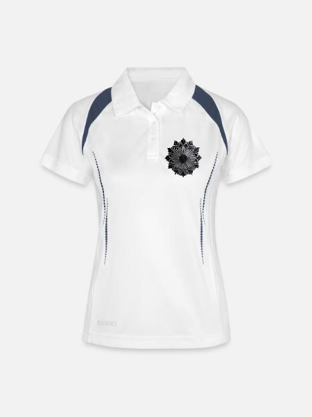 Black Origami Star - Women's Polo breathable - white/navy