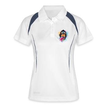 Angry Monkey Splash Urban Street - Polo respirant Femme - blanc/marine - Devant