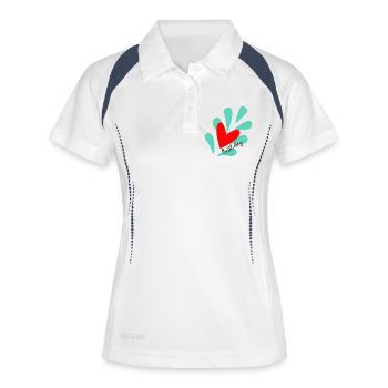 ANNIVERSARY. HAPPY BIRTHDAY. HAPPY BIRTHDAY. - Women's Polo breathable - white/navy - Front