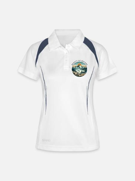 Mountainous landscape - Women's Polo breathable - white/navy