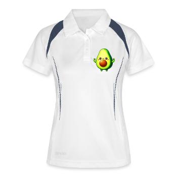 Avocado - Women's Polo breathable - white/navy - Front