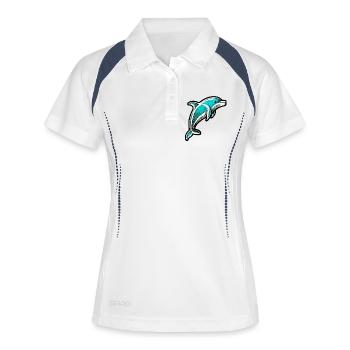 Dauphin - Polo respirant Femme - blanc/marine - Devant