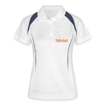 Vie en travaux - Polo respirant Femme - blanc/marine - Devant