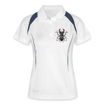 Cerf-volant - Polo respirant Femme - blanc/marine - Devant