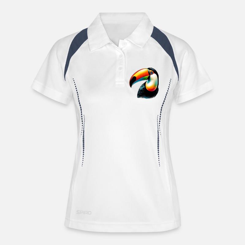 Toucan - Women's Polo breathable - white/navy