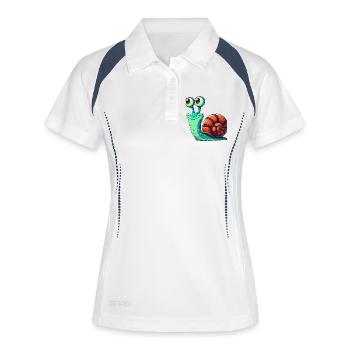 Snail - Women's Polo breathable - white/navy - Front