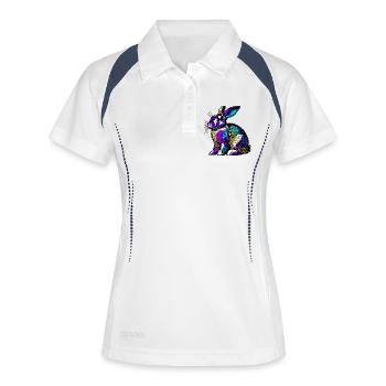 Rabbit - Women's Polo breathable - white/navy - Front