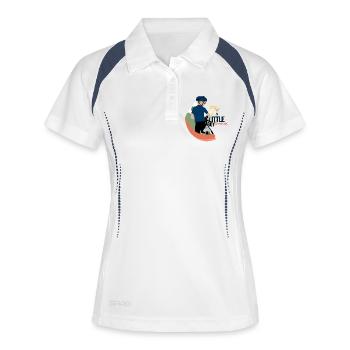Little boy dreams - Polo respirant Femme - blanc/marine - Devant