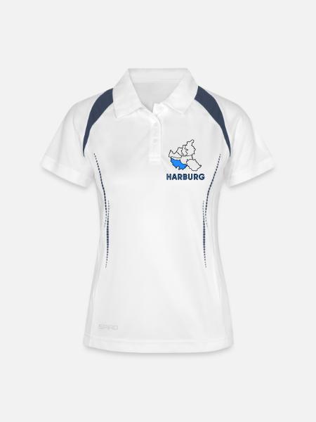 Harburg, a district of Hamburg - Women's Polo breathable - white/navy