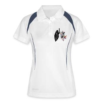 Quote design t-shirt - Women's Polo breathable - white/navy - Front