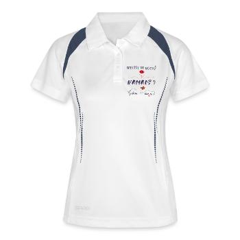 Mémoire - Polo respirant Femme - blanc/marine - Devant