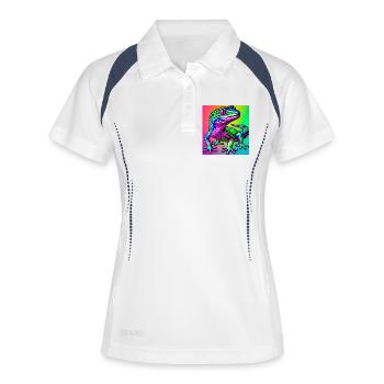 Gecko - Polo respirant Femme - blanc/marine - Devant