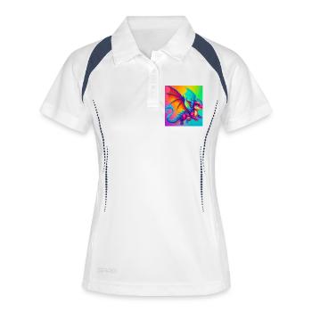 dragon - Polo respirant Femme - blanc/marine - Devant