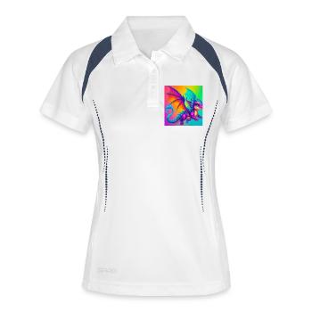 dragon - Polo respirant Femme - blanc/marine - Devant