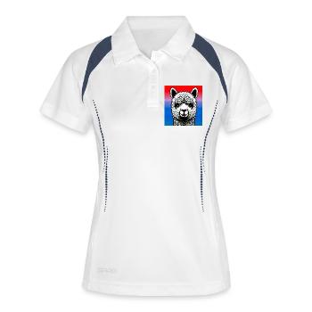 Alpaga - Polo respirant Femme - blanc/marine - Devant