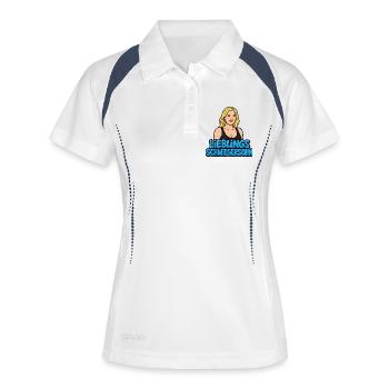 Lieblingsschwiegersohn - Frauen Polo atmungsaktiv - Weiß/Navy - Vorne