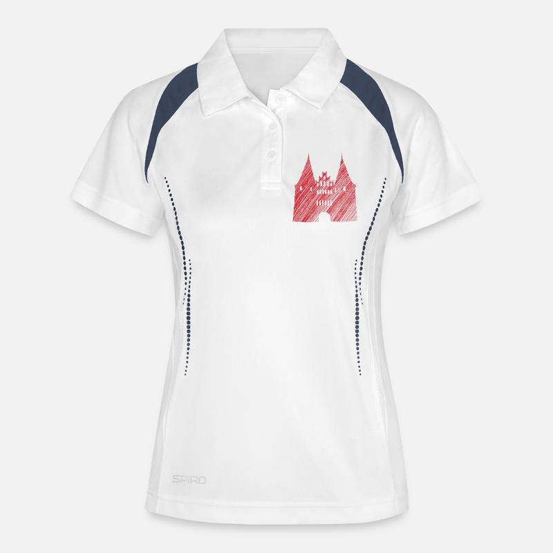 Holsten Gate Lübeck Red - Women's Polo breathable - white/navy