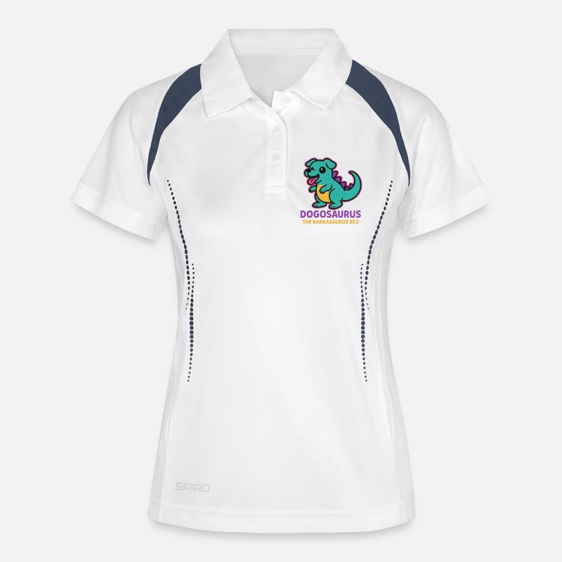 Dogosaurus - The Barkasaurus Rex - Women's Polo breathable - white/navy