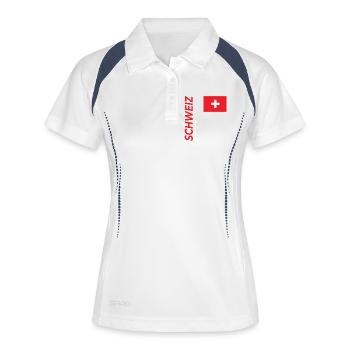 St. Gallen - Frauen Polo atmungsaktiv - Weiß/Navy - Vorne